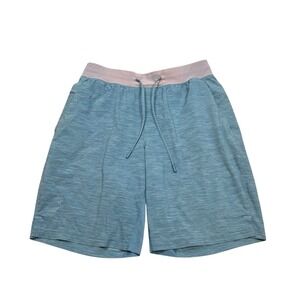 Lululemon THE Linerless Athletic Gym Shorts 9 In Inseam Mens M Heathered Blue‎